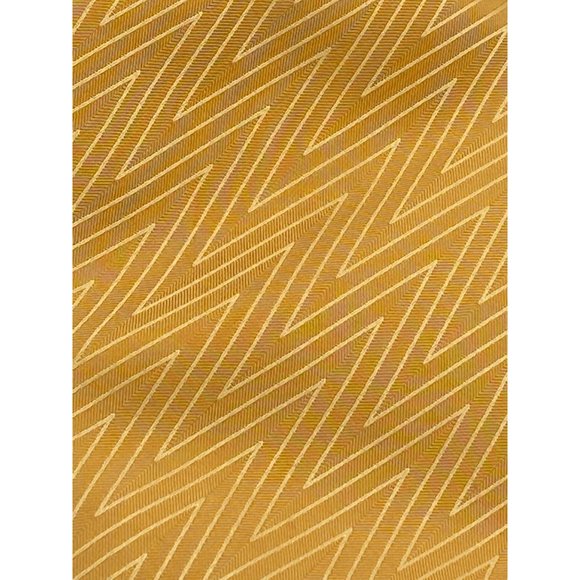 BCBG Attitude Golden Brown Silk Neck Tie Zig Zag Geometric Print Office Career - Picture 11 of 13